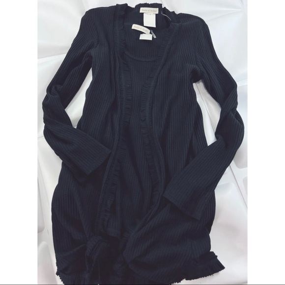 Trouble at the Mill Women Sz M S 3pc Pant Long Cardigan Tank Waffle Knit Set - Picture 4 of 12